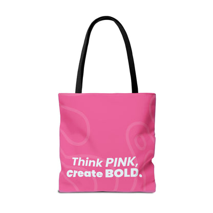 Think Pink Bold Tote Bag - Stylish Reusable Shopping Bag