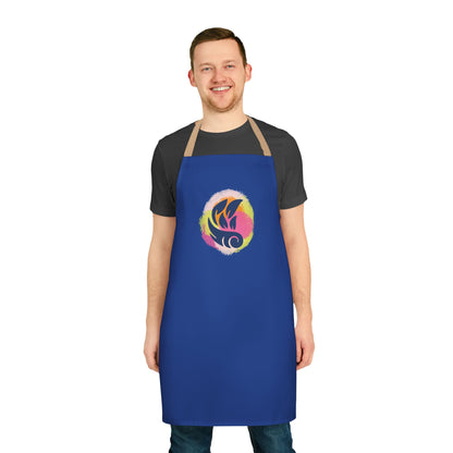 Colorful Artistic Cooking Apron with 5-Color Straps - Blue