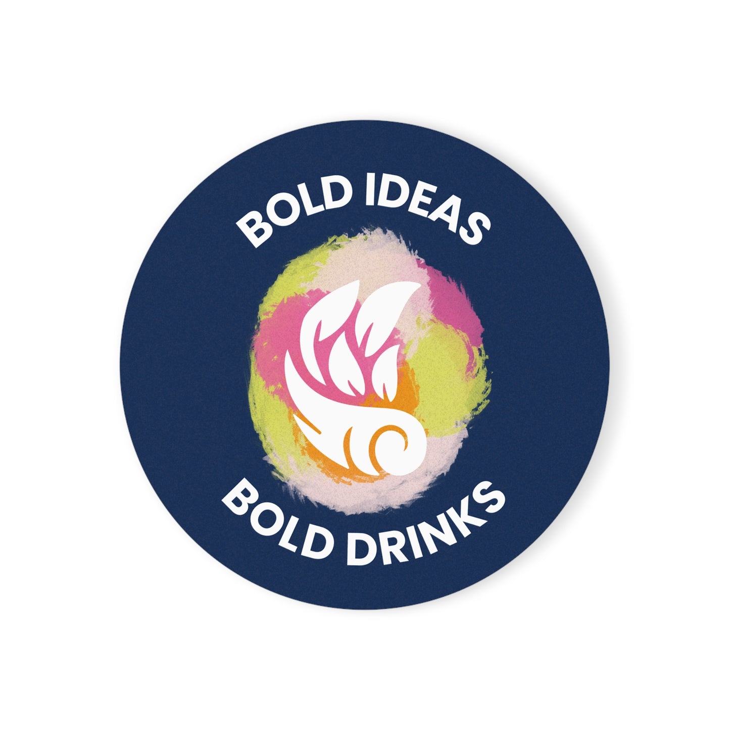 Bold Ideas Cork Back Coaster - Drinkware Accessory for Creative Minds