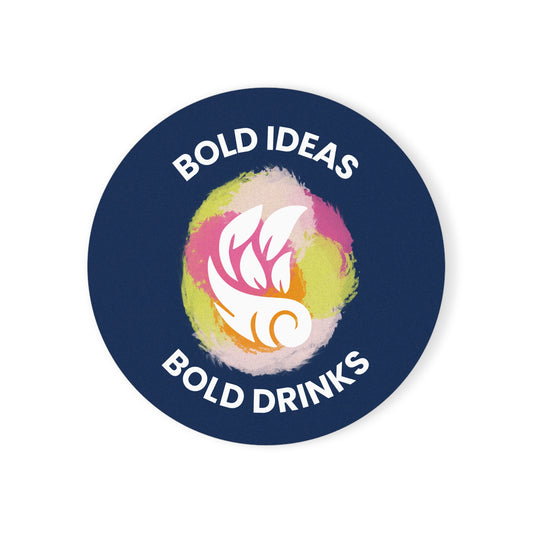 Bold Ideas Cork Back Coaster - Drinkware Accessory for Creative Minds