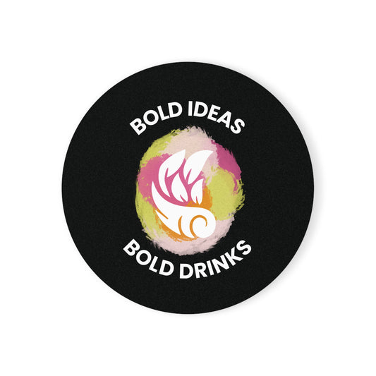Bold Ideas Cork Back Coaster - Vibrant, Eco-Friendly Drink Accessory