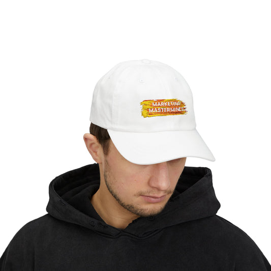 Marketing Masterminds Classic Dad Cap - Stylish White Cap for Creative Minds