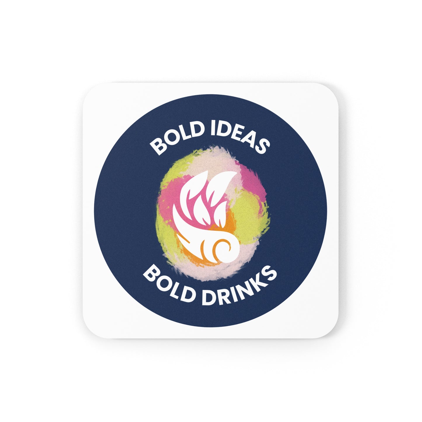 Bold Ideas Cork Back Coaster - Drinkware Accessory for Creative Minds
