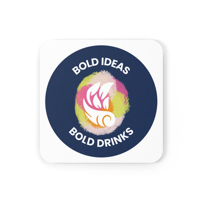 Bold Ideas Cork Back Coaster - Drinkware Accessory for Creative Minds