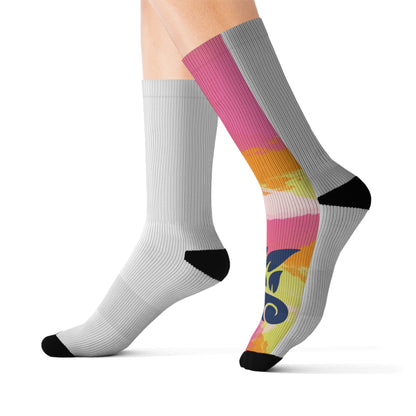Colorful Artistic Sublimation Socks - Unique Gifts for Creative Souls