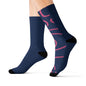 Stylish Sublimation Socks - Vibrant Pink Design for Everyday Comfort