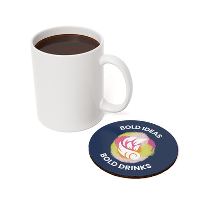 Bold Ideas Cork Back Coaster - Drinkware Accessory for Creative Minds