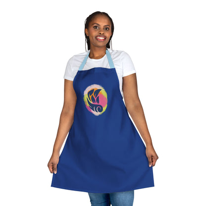Colorful Artistic Cooking Apron with 5-Color Straps - Blue