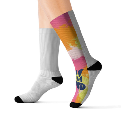 Colorful Artistic Sublimation Socks - Unique Gifts for Creative Souls