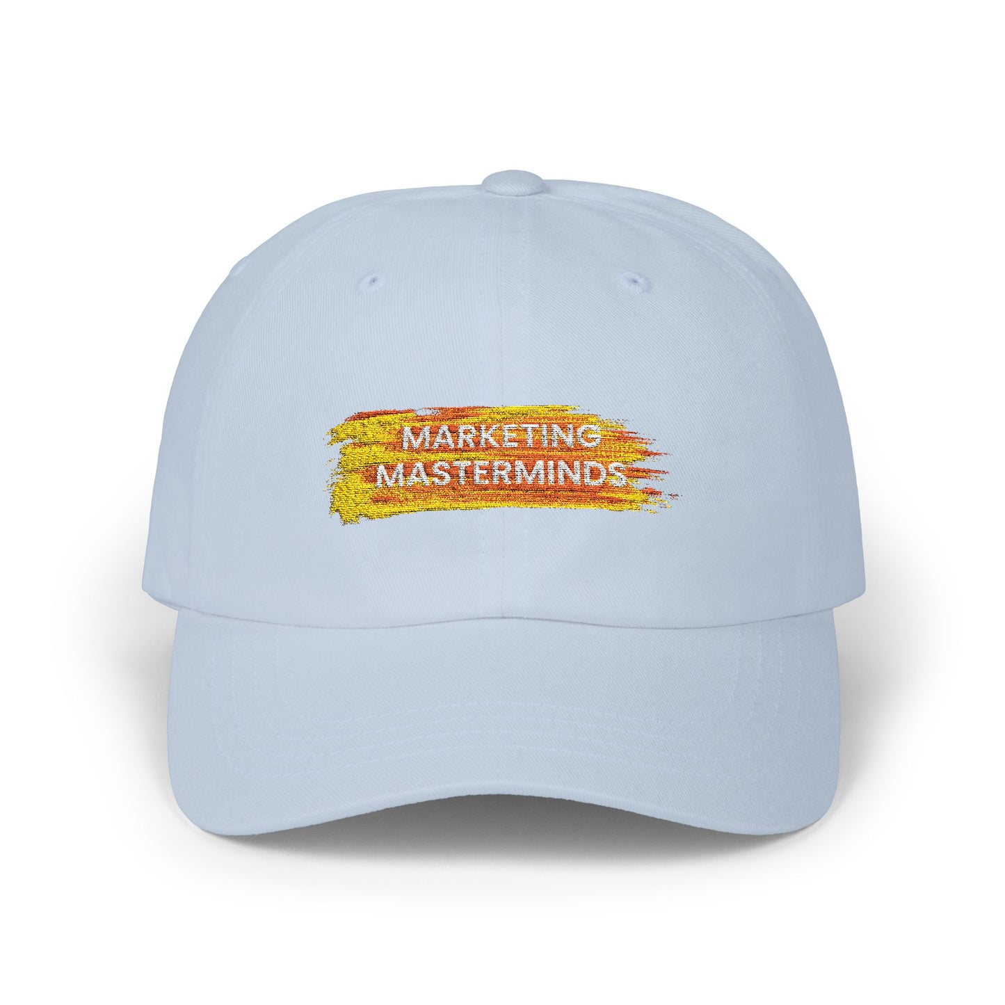 Marketing Masterminds Classic Dad Cap - Stylish White Cap for Creative Minds