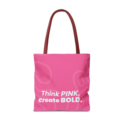 Think Pink Bold Tote Bag - Stylish Reusable Shopping Bag