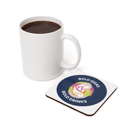 Bold Ideas Cork Back Coaster - Drinkware Accessory for Creative Minds