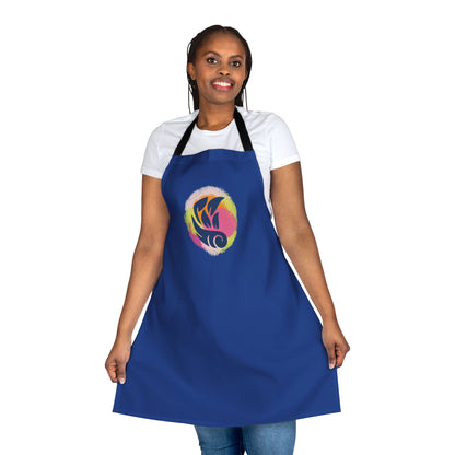 Colorful Artistic Cooking Apron with 5-Color Straps - Blue