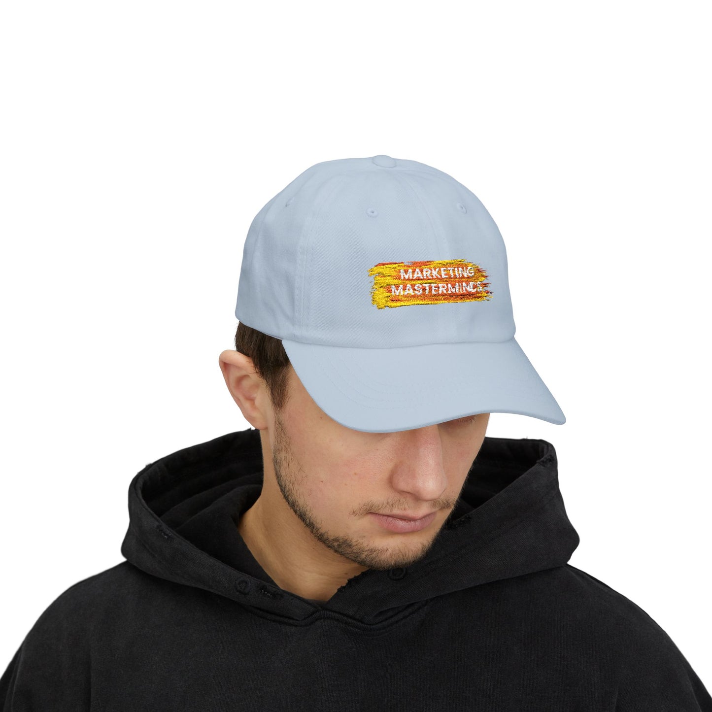 Marketing Masterminds Classic Dad Cap - Stylish White Cap for Creative Minds