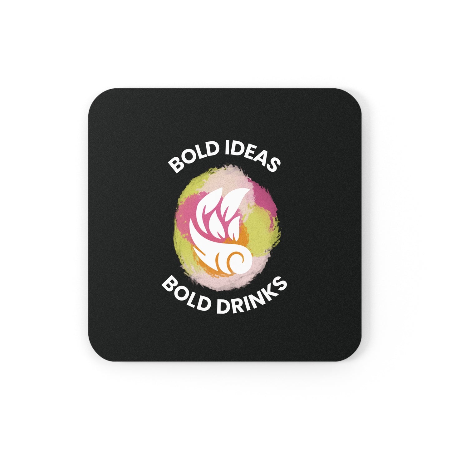 Bold Ideas Cork Back Coaster - Vibrant, Eco-Friendly Drink Accessory