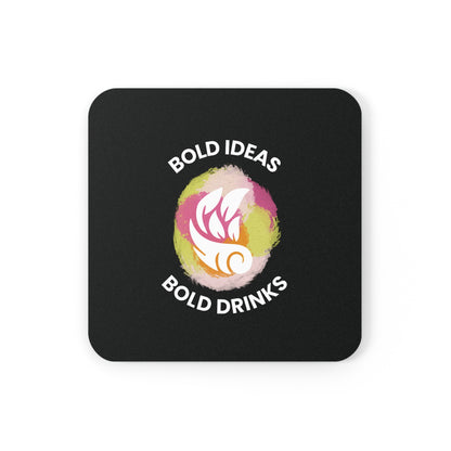 Bold Ideas Cork Back Coaster - Vibrant, Eco-Friendly Drink Accessory