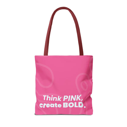 Think Pink Bold Tote Bag - Stylish Reusable Shopping Bag
