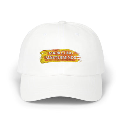 Marketing Masterminds Classic Dad Cap - Stylish White Cap for Creative Minds